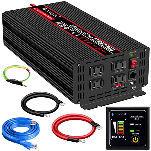 Amazon.co.jp: NOVOPAL インバーター 正弦波 2000W/ 4000W DC 12V